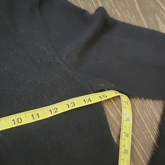 Naadam Asymmetrical Wool Cashmere Hybrid  Turtleneck Midi Sweater Dress - Picture 10 of 10